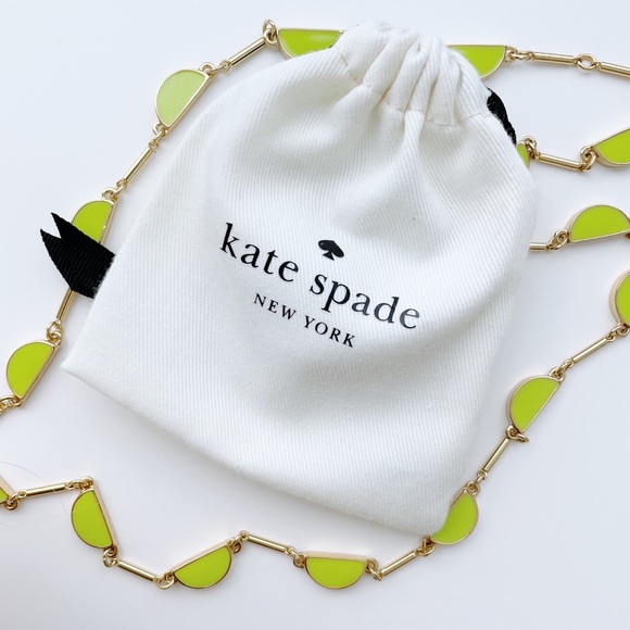 kate spade Jewelry - Lime Green and Gold 30 inch Kate Spade Necklace